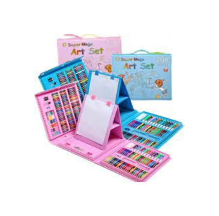 SET KIT DIBUJO NIÑOS 208 PIEZAS