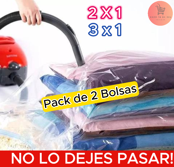 Pack de 2 bolsas al vacío: 80x100 + 68x98