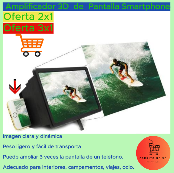 Amplificador 3D de Pantalla Smartphone