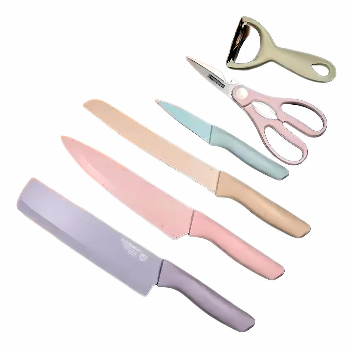 Set De Cuchillos de Colores 6 Piezas Col